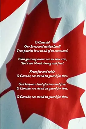 canadian national anthem journal a a o canadaa in english and french 1st edition golding notebooks