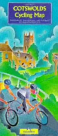 cotswolds cycling map 1st edition william fricker 1859650384, 978-1859650387