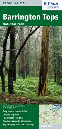 barrington tops national park and gloucester 1st edition hema maps 1865004405, 978-1865004402