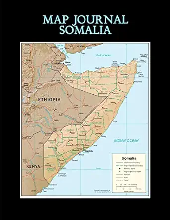 map journal somalia 150 page lined notebook/diary 1st edition janice journal 1073836347, 978-1073836345