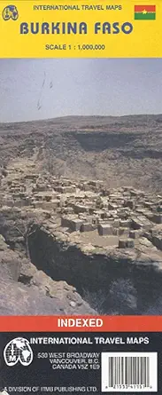 burkina faso 1 1 000 000 travel map 1st edition itmb canada 155341151x, 978-1553411512