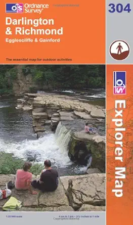 exp 304 darlington and richmond 1st edition ordnance survey 0319240436, 978-0319240434