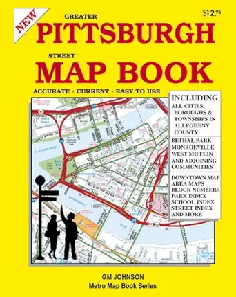 greater pittsburgh and allegheny county pennsylvania street map book 1st edition gm johnson associates ltd