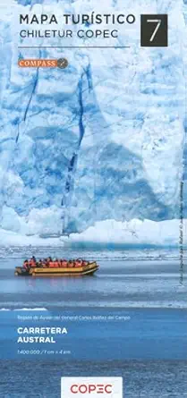 mapa tura stico chiletur copec 2023/2024 carretera austral 1st edition editorial compass chile 9569248769,