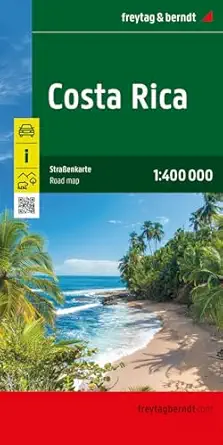 costa rica road map 1 400 000 1st edition freytag berndt 3707923266, 978-3707923261