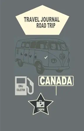 travel road trip journal canada travel journal notebook travel diary travel planner carnet de voyage canada