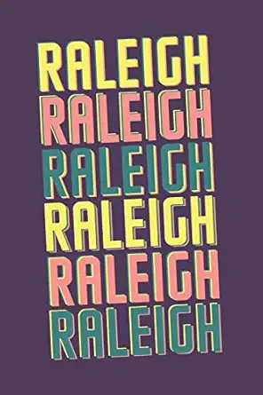 raleigh notebook lined notebook vintage typography of raleigh city great for writing notes from your travels