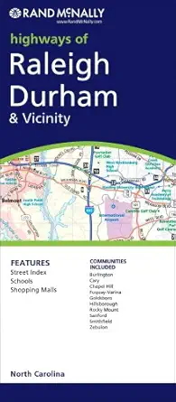 raleigh/durham and vicinity regional 1st edition rand mcnally 0528955632, 978-0528955631