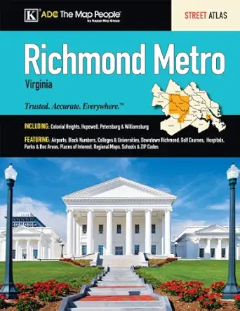 richmond va metro street atlas 1st edition kappa map group 0762581212, 978-0762581214