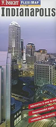 indianapolis insight fleximap 1st edition american map corporation 9812582649, 978-9812582645
