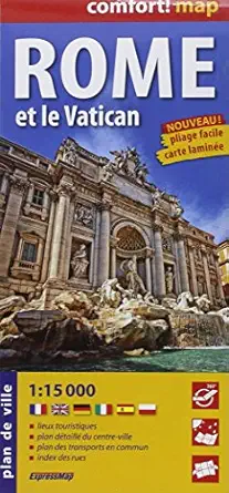 rome et le vatican 1/15 000 e 1st edition follow 8380462246, 978-8380462243