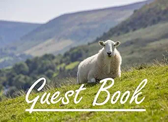 guest book sheep guest book for airbnb vacation home cabin rental property vrbo bed and breakfast cottage etc