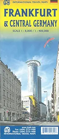 frankfurt/central germany 1 8 000/1 400 000 1st edition itmb publishing ltd 177129289x, 978-1771292894