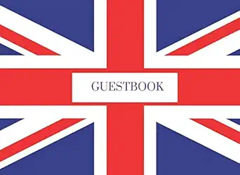 guestbook vacation rental visitor guest book british union jack flag for airbnb vrbo tripadvisor booking