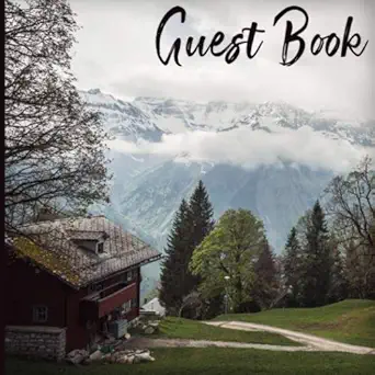 guest book a mountain house guestbook for vacation home or airbnb space for 150 visitors + house rules +