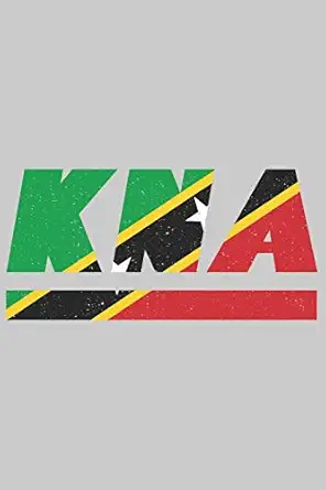 kna st kitts und nevis notizbuch mit blanko 120 seiten in weia notizheft mit der st kitts und nevis flagge