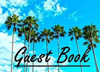 guest book florida palm tree guest book for airbnb vacation home cabin rental property vrbo bed and breakfast