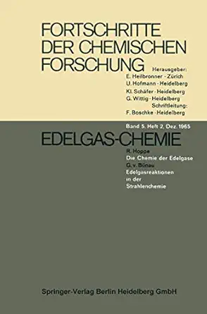 edelgas chemie 1st edition r hoppe g v ba 1/4nau 3662238756, 978-3662238752