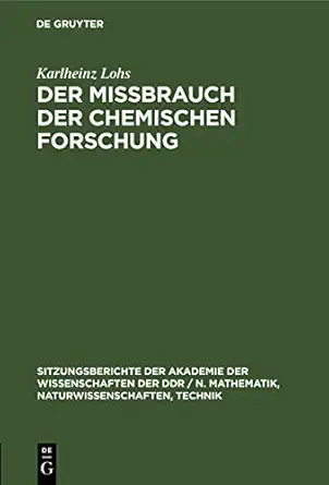 der mia brauch der chemischen forschung 1st edition karlheinz lohs 3112503635, 978-3112503638