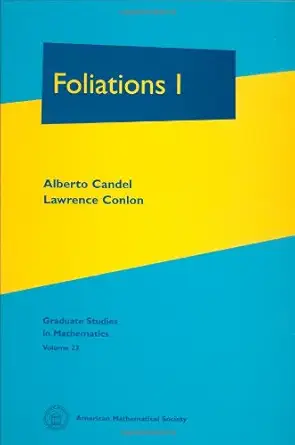 foliations i 1st edition alberto candel and lawrence conlon 0821808095, 978-0821808092