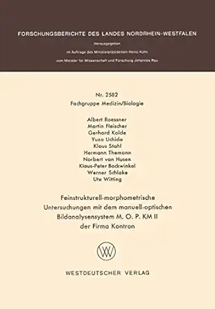 feinstrukturell morphometrische untersuchungen mit dem manuell optischen bildanalysensystem m o p km ii der