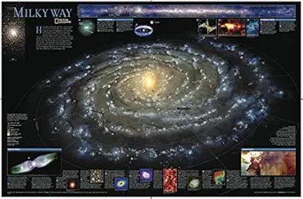 national geographic milky way wall map 1st edition national geographic maps 0792280954, 978-0792280958