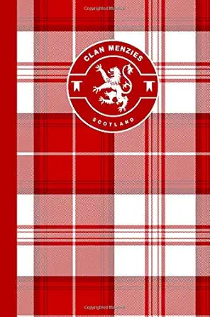 clan menzies scottish tartan plaid journal scotland travel 6 x 9 notebook celtic gift 1st edition celtic