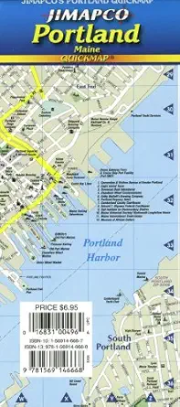 portland me quickmapa 1st edition jimapco inc 1569146667, 978-1569146668