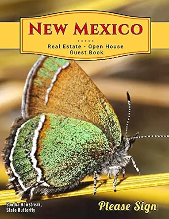 new mexico real estate open house guest book spaces for guestsa names phone numbers email addresses and real