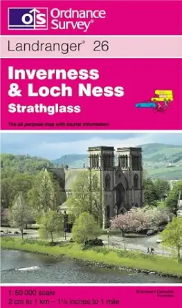 inverness and loch ness strathglass 1st edition ordnance survey 0319224481, 978-0319224489