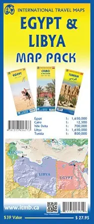 egypt and libya map pack 1st edition itmb publishing ltd 1553416171, 978-1553416173