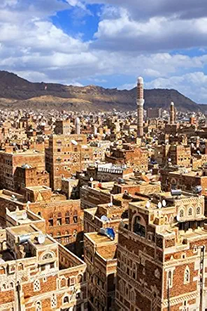 old city of sanaa the capital of yemen journal 150 page lined notebook/diary 1st edition cool image