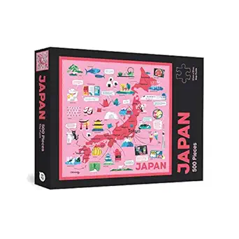 hardie grant japan map 500 piece puzzle multicolor 1st edition hardie grant travel 1741177286