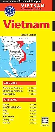 vietnam travel map 1st edition periplus s 0794607497, 978-0794607494
