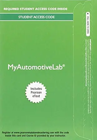 mylab automotive with pearson etext access code card for automotive technology 1st edition james halderman