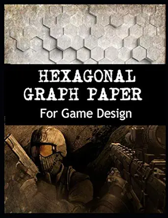 hexagonal graph paper for game design hexagonal paper notebook for game mapping and design 1st edition