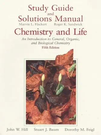 chemistry and life an introduction to general organic and biological chemistry study guide and solutions