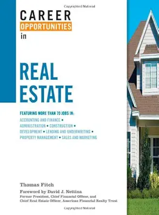 career opportunities in real estate 1st edition thomas p fitch ,david j nettina 0816071861, 978-0816071869