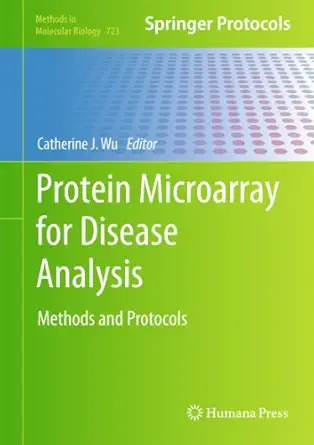 protein microarray for disease analysis methods and protocols 1st edition catherine j wu 1617790427,
