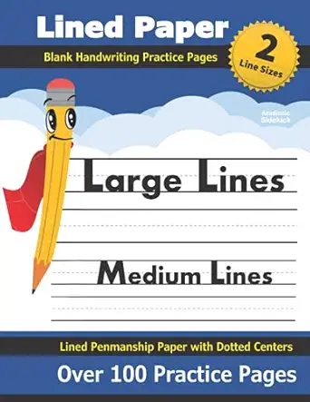 handwriting practice pages 2 line sizes start with large lines transition to medium lines blank writing pages