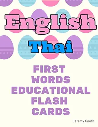 english thai first words educational flash cards learning basic vocabulary for boys girls toddlers baby