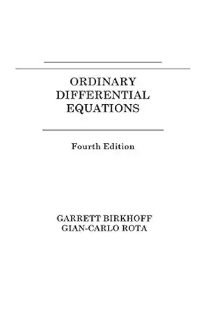 ordinary differential equations 1st edition garrett birkhoff ,gian carlo rota 0471860034, 978-0471860037
