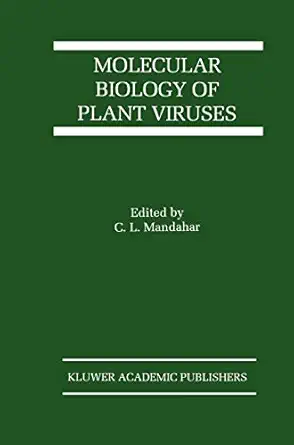 molecular biology of plant viruses 1st edition chuni l mandahar 0792385470, 978-0792385479