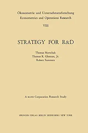 strategy for randd studies in the microeconomics of development 1st edition t marschak ,t k jr glennan ,r