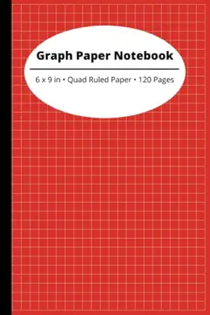 graph paper notebook grid paper notebook grid paper for math and science students quad ruled 5x5 1st edition