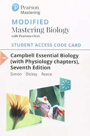 campbell essential biology modified mastering biology with pearson etext access code 1st edition eric simon
