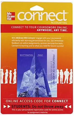 connect accounting 2 semester access card for principles of auditing and other assurance services 1st edition