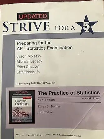 updated version of strive for a 5 preparing for the apa statistics exam 1st edition daren starnes ,josh tabor