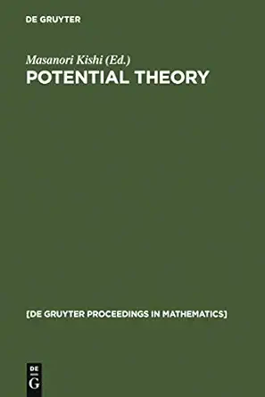 potential theory proceedings of the international conference on potential theory nagoya august 30 september 4