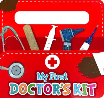 my first doctors kit childrens sensory touch and feel board book with handle 1st edition little hippo books